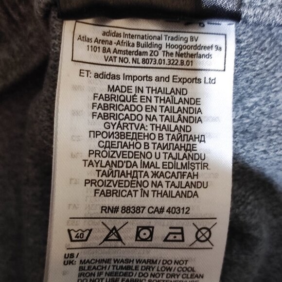 Adidas sweatpants women's size L grey colour with 3 black stripes straight leg - Picture 7 of 14